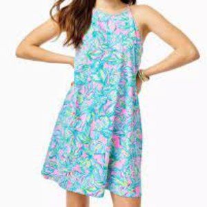 Lilly Pulitzer Margot Swing Dress Pelican Pink Off the Scales - small